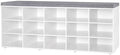 DINZI LVJ Shoe Storage Bench with Cushion, 15-Cubby Shoe Rack with Seat by DINZILVJ