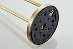 Toilet Paper Holder Free Standing, Brushed Gold Toilet Paper Roll Storage with Reserve and Phone Shelf, Stainless Steel Floor Bathroom Tissue Dispenser and Organizer - Image 3