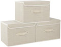 Storage Bins with Handles,Grey and Beige,15x9.8x9.8in,3 Pack by Unknown