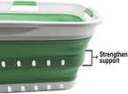 SAMMART 42L (11 gallon) Collapsible Plastic Laundry Basket - Foldable Pop Up Storage Container/Organizer - Portable Basket - Space Saving Hamper/Basket (Grey/Dark Sea Green (Set of 2)) - Image 5