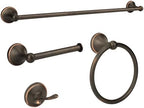 Classic Bathroom Hardware Accessories Set 4 Piece Oil Rubbed Bronze by Ntipox