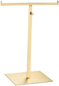 uxcell Purse Display Stand T Shaped Metal Adjustable Handbag Rack Double Hook Holder Necklace Organizer for Home Boutique Store - Gold by uxcell
