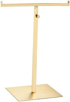 uxcell Purse Display Stand T Shaped Metal Adjustable Handbag Rack Double Hook Holder Necklace Organizer for Home Boutique Store - Gold by uxcell
