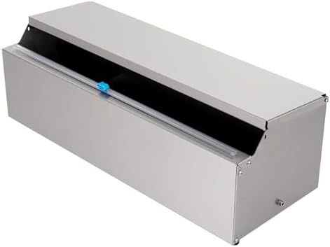 Stainless Steel Food Wrap Dispenser - 18” Commercial Stretch Film Packing Machine with Slide Cutter - Image 3