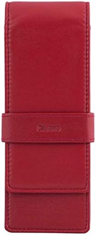 DiLoro Leather Triple Pen Case Pencil Pouch Holder for Three Fountain Ballpoint Rollerball Pens and Pencils by DiLoroSwitzerland