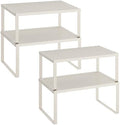 SONGMICS Set of 4 Metal Spice Racks, Stackable Expandable Shelf Risers by SONGMICSbySONGMICSHOME