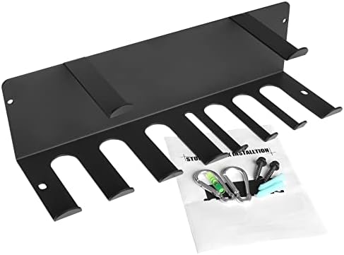 Resistance Bands Rack Wall Mount Home Gym Equipment Storage Rack for Resistance Bands, Jump Ropes, Yoga Mat, Foam Roller, Chains, 16.5", Black - Image 3