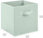 Stero 13x13x13 Inch Fabric Storage Bins 6 Pack Fun Colored Storage Cubes with Handles Foldable Cube Baskets for Home, Kids, Closet and Toys Organizer, Cyan, Green, Yellow - Image 2