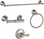 BGL Bathroom Accessory Set, Brushed Nickel Adjustable Expandable Towel Bar 4-Piece Bathroom Hardware Set Wall Mounted by BGL