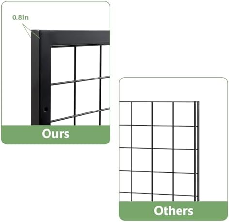 NectaCol 3 Packs Grid Wall Panels, Metal Black Wire Grid Panel, Gridwall Display Rack, Heavy Duty Gridwall Panels for Retail Display - Image 4
