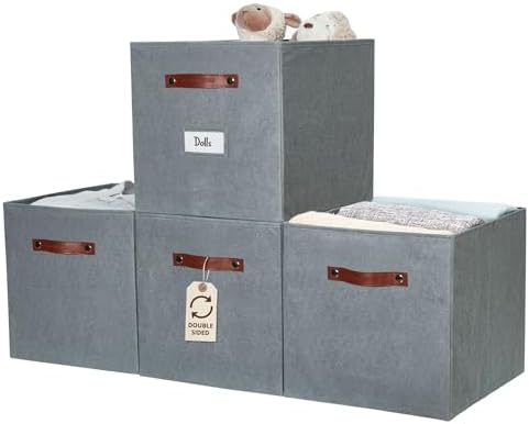 DECOMOMO Storage Bins, Storage Baskets for Shelves by DECOMOMO