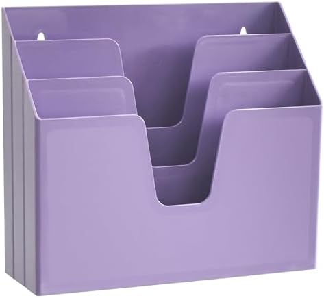Acrimet Horizontal Triple File Folder Organizer Sorter, Letter Size, Purple by Organizingyourlife