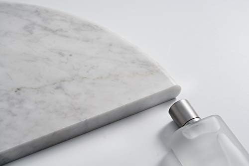 Genuine Marble Corner Shelf for Bathroom Shower Wall, 9"X9"X5/8", Both Sides Polished (CWMT9SHELF - Carrara White) - Image 4