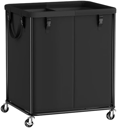 SONGMICS Laundry Basket with Wheels, Removable Liner Bag, 55 Gallon (210 L) by SONGMICS