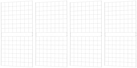 Grid Wall Commercial Grade Gridwall Panels – Heavy Duty Grid Panel for Any Retail Display Wall Grid 2' Width x 4' Height, White (Pack of 4) Easily Portable by 7RiversART