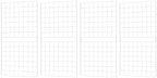 Grid Wall Commercial Grade Gridwall Panels – Heavy Duty Grid Panel for Any Retail Display Wall Grid 2' Width x 4' Height, White (Pack of 4) Easily Portable by 7RiversART