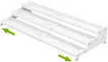 Jojocross Spice Rack Organizer for Cabinet, 3 Tier Expandable shelf, Great for Kitchen Cabinets, Cupboard,Pantry and more,Metal plate with hole (1 Pack/White,9.45" D x 12.8"~24“L x 3.56" H) by JOJOCROSSHIGHQUALITYLIFE