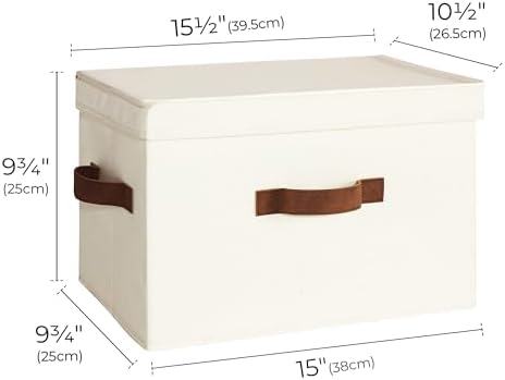 StorageWorks Fabric Storage Bins with Lids, Closet Storage Bins - Image 2