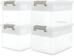 Citylife 17QT 4Packs Clear Craft Organizers and Storage Box with Tray by CITYLIFEHomeOrganization