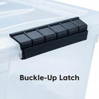 53 Quart Clear Plastic Storage Bins with Lids, Stackable Portable Lidded Storage Containers, Durable Totes for Home, Bedroom, Garage & Closet Organization - Image 6