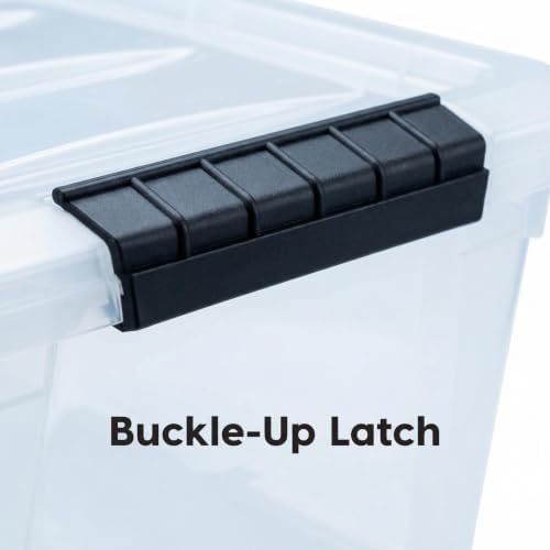 53 Quart Clear Plastic Storage Bins with Lids, Stackable Portable Lidded Storage Containers, Durable Totes for Home, Bedroom, Garage & Closet Organization - Image 6