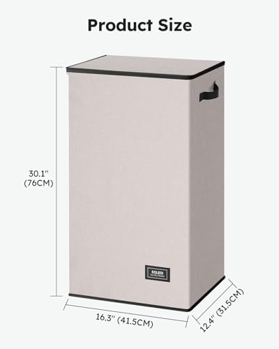 SOLEDI 100L Laundry Hamper with Lid, Large Collapsible Laundry Basket - Image 6