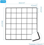 PATIKIL Wall Grid Panel Metal Wire Photo 12x12 Black 4Pcs - Image 2