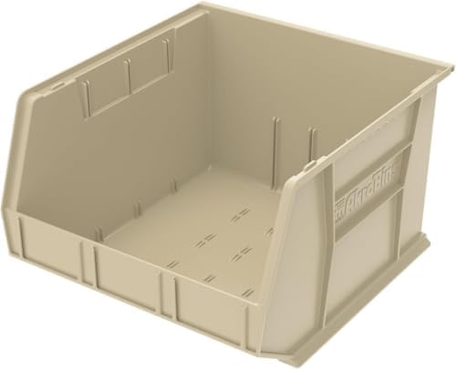 Akro-Mils 30270 AkroBins Plastic Storage Bins, 18"x16"x11", Stone, 3-Pack by Akro-Mils
