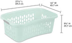 Sterilite HipHold Laundry Basket, Plastic Rectangle Clothes Hamper, 18 Pack - Image 2