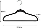 Simplify 100 Pack Kids Velvet Hangers | Slim | Non-Slip Design | Space Saving | Childrens Clothes | Shirts | Pants | Dresses | Baby Nursery | Closet Storage & Organization | Black - Image 5