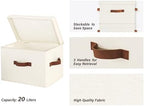 StorageWorks Fabric Storage Bins with Lids, Closet Storage Bins - Image 3