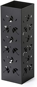 Mango Steam Metal Square Tall 19.5" Umbrella/Cane/Walking Stick/Wrapping Paper Holder, Stand, Rack Organizer (Brollies Black) by MangoSteam
