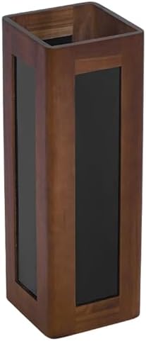 Solid Wood Rounded-edge Umbrella Holder Semi-transparent Apartment Entryway Umbrellas Stand Removable Tray Acrylic Design 1-piece Construction Square Cane Holder by Unknown
