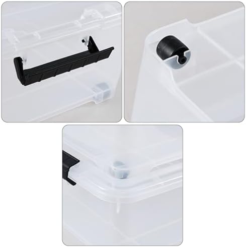 20 Quart Stackable Clear Plastic Under Bed Bins with Lid, Set of 4 - Image 3