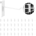 40Pcs 4" Gridwall Display Hooks Assortment Set, White Metal Grid Wall Panel Hanging Display Hook for Garage Shop Retail Storage, Wire Diameter 5mm// 0.2” by Yauhar