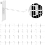 40Pcs 4" Gridwall Display Hooks Assortment Set, White Metal Grid Wall Panel Hanging Display Hook for Garage Shop Retail Storage, Wire Diameter 5mm// 0.2” by Yauhar