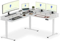 FLEXISPOT Reversible L-Shaped Corner Standing Desk with Monitor Shelf by Unknown