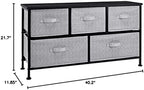 Amazon Basics Extra Wide Fabric 5-Drawer Storage Organizer Unit for Bedroom Closet, Black - Image 3