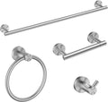 FORIOUS Bathroom Accessories, 4-Piece Bathroom Hardware Set - 18" Towel Bar by FORIOUS