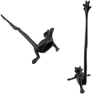 Bitray Frog Cast Iron Paper Towel Holder Toilet Stand 16.5" Cute for Kitche - Image 4