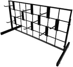 Only Hangers Black Gridwall Countertop Display with Mini T-Legs - Includes (9) 4" Gridwall Hooks Included - Heavy Duty Panel - 12" x 24" - Image 2