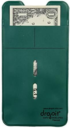 Two Color Bundle | Red & Green |10 Each for a Total of 20 envelopes | Reuseable Dropit Safe Envelope for Safe Depositing of Currency and Money | Organize Coupon, Currency - Image 2