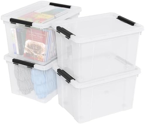 50 Quart Large Storage Box, Clear Storage Bin with Wheels, 4-Pack - Image 7