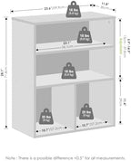Furinno Reed Closet Organizers and Storage, 3-Tier Closet Organizer, Open Shelf Closet Storage, for Wardrobe, Bedroom, Living Room, White - Image 2