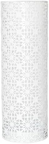 Concepts 8x20 inch Heavy Duty Metal Umbrella Stand - Durable Storage Holder for Umbrellas - Indoor and Outdoor Use - Stylish and Modern Organizer for Entryways. (White Flower Lace) - Image 6