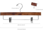 Nature Smile Deluxe Wooden Pants Hangers, Retro Pack of 28 - Image 2