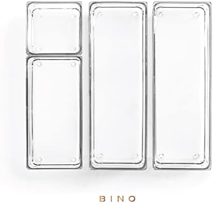 BINO 4-Piece Modular Drawer Bin Set | Bathroom & Vanity Drawer Organizer Trays - Small (Pack of 3) - Image 5