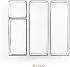 BINO 4-Piece Modular Drawer Bin Set | Bathroom & Vanity Drawer Organizer Trays - Small (Pack of 3) - Image 5