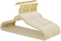 ManGotree Velvet Coat Hangers with 360° Swivel Gold Hook 36 Pack Beige by ManGotree