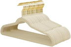 ManGotree Velvet Coat Hangers with 360° Swivel Gold Hook 36 Pack Beige by ManGotree